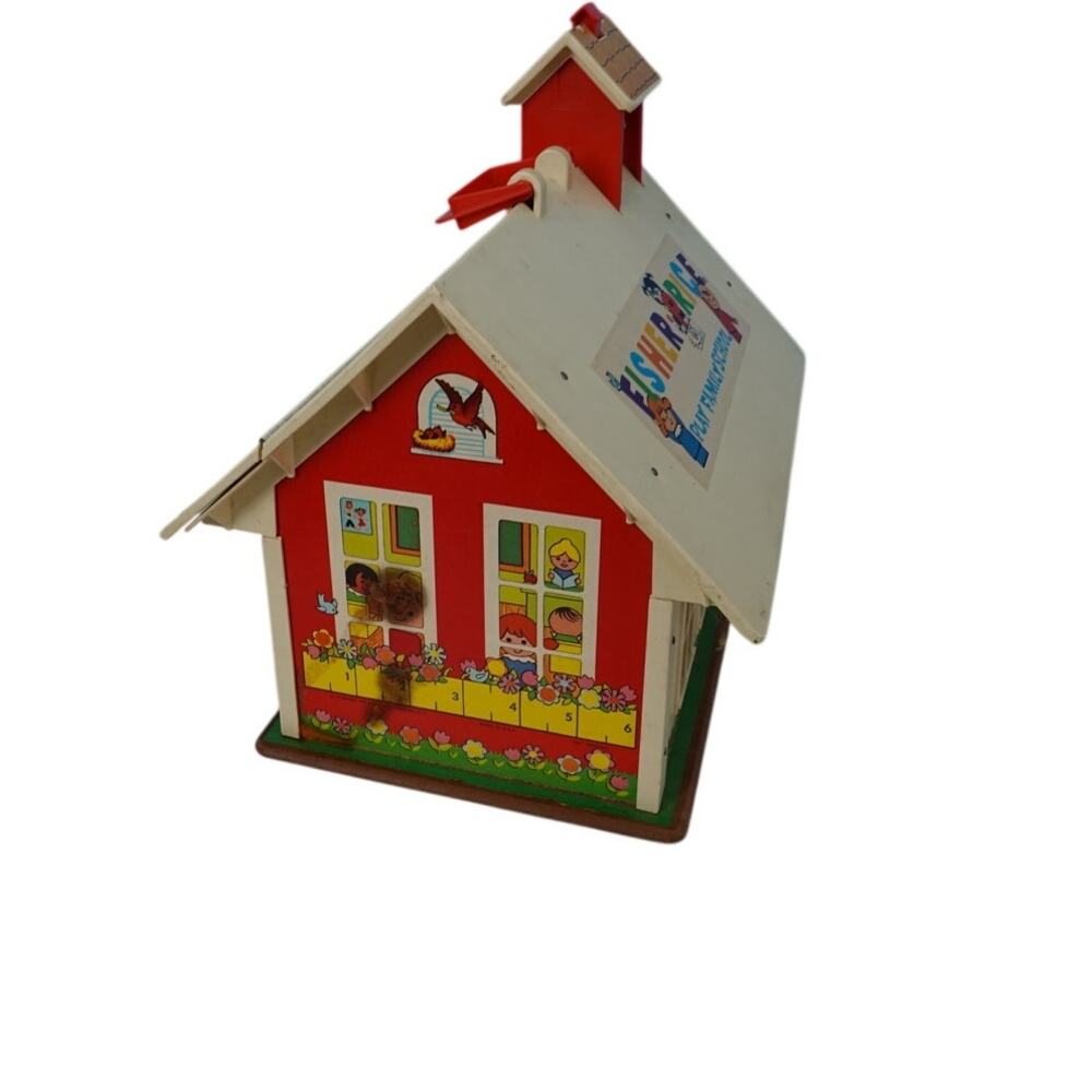 1971 Fisher Price 923 Little People Family School House Vintage